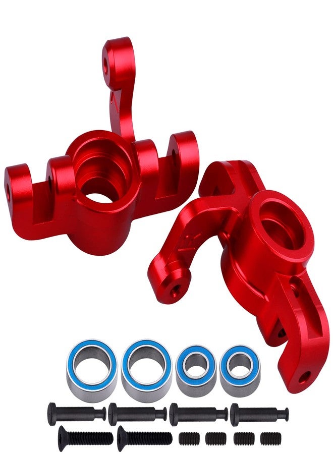 FriHobby Aluminum Front Spindle and Carrier Set for 1/10 Losi Tenacity All: Steering Knuckles & C-Hubs for Tenacity TT Pro 4WD SCT/DB Pro Lasernut U4 Upgrades, Replaces LOS234018 (Red) - Image 2